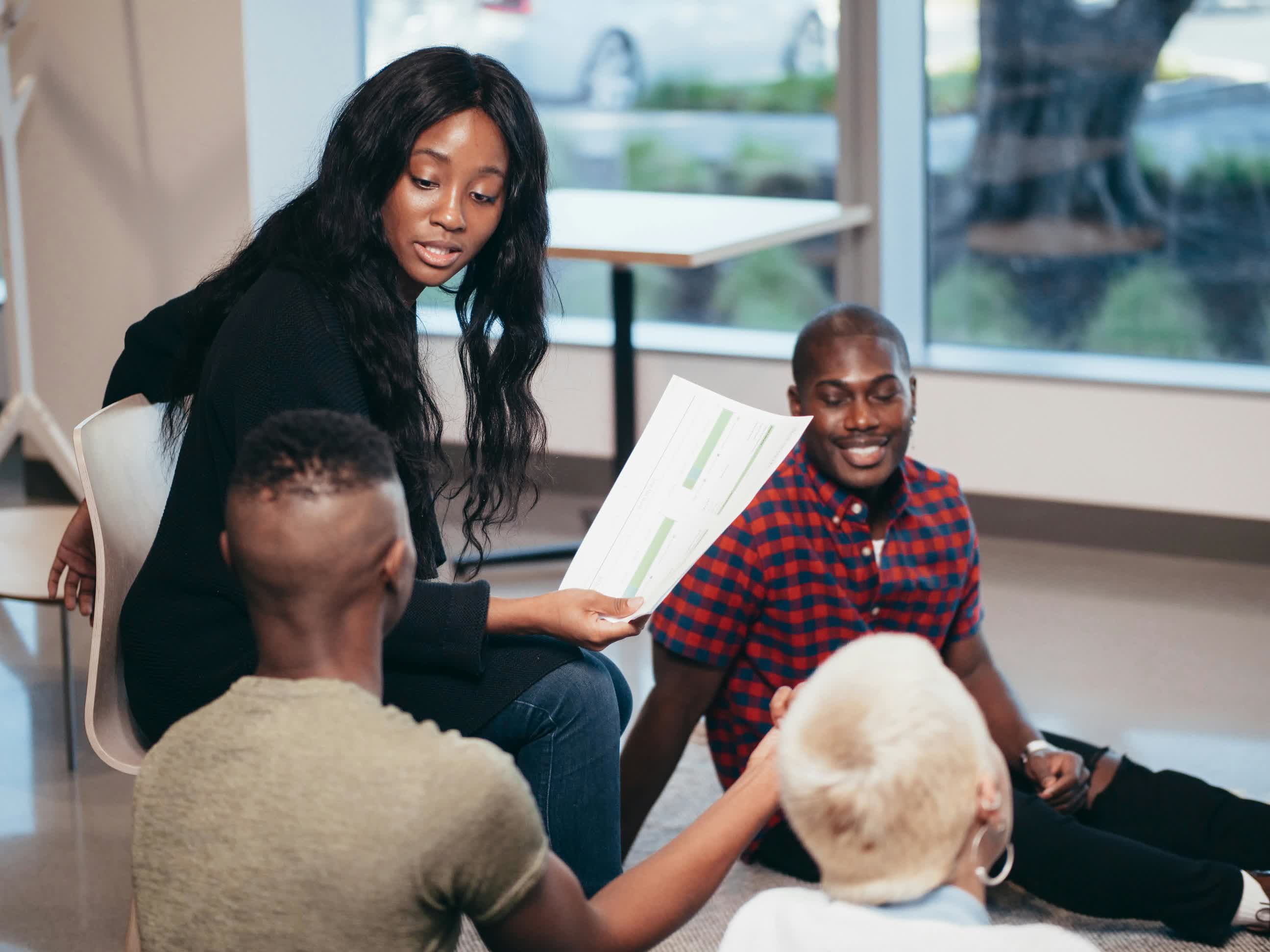 Young girl using a tablet
